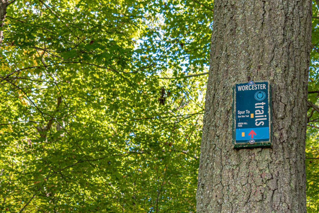 Green Hill Park Worcester Trails Sign